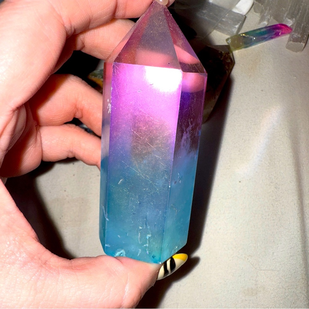 Vibrant Quartz Crystal Point